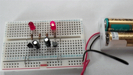 「LED点滅回路」Sunhayato SBS-202 動作の様子