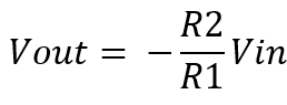 オペアンプを使った反転増幅回路の倍率計算式