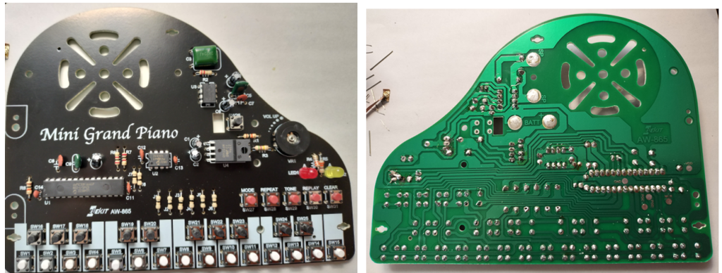 ミニ・グランドピアノ
部品実装後の基板